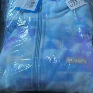 Columbia Sky Blue and Lavender Fleece Jacket